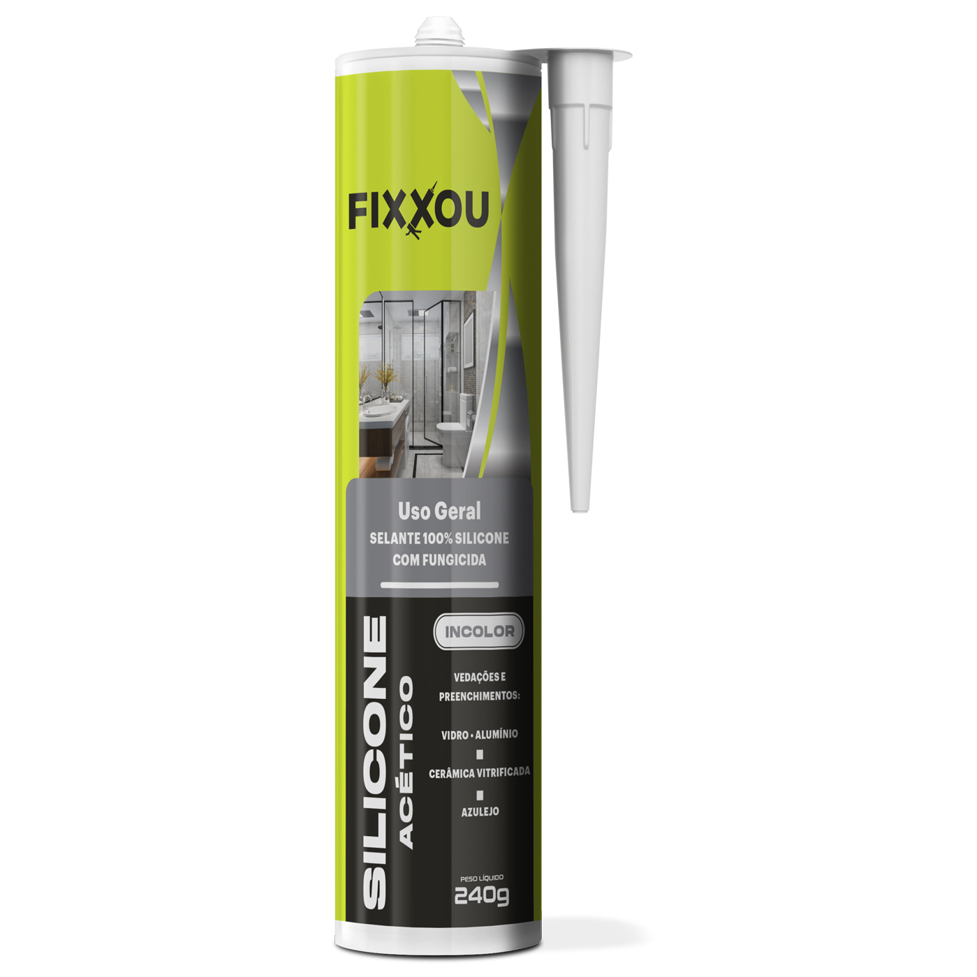 SILICONE ACÉTICO USO GERAL FIXXOU